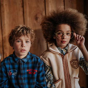 Жилет плюшевый Gingersnaps "Juno Horse Badge", ваниль с карамелью